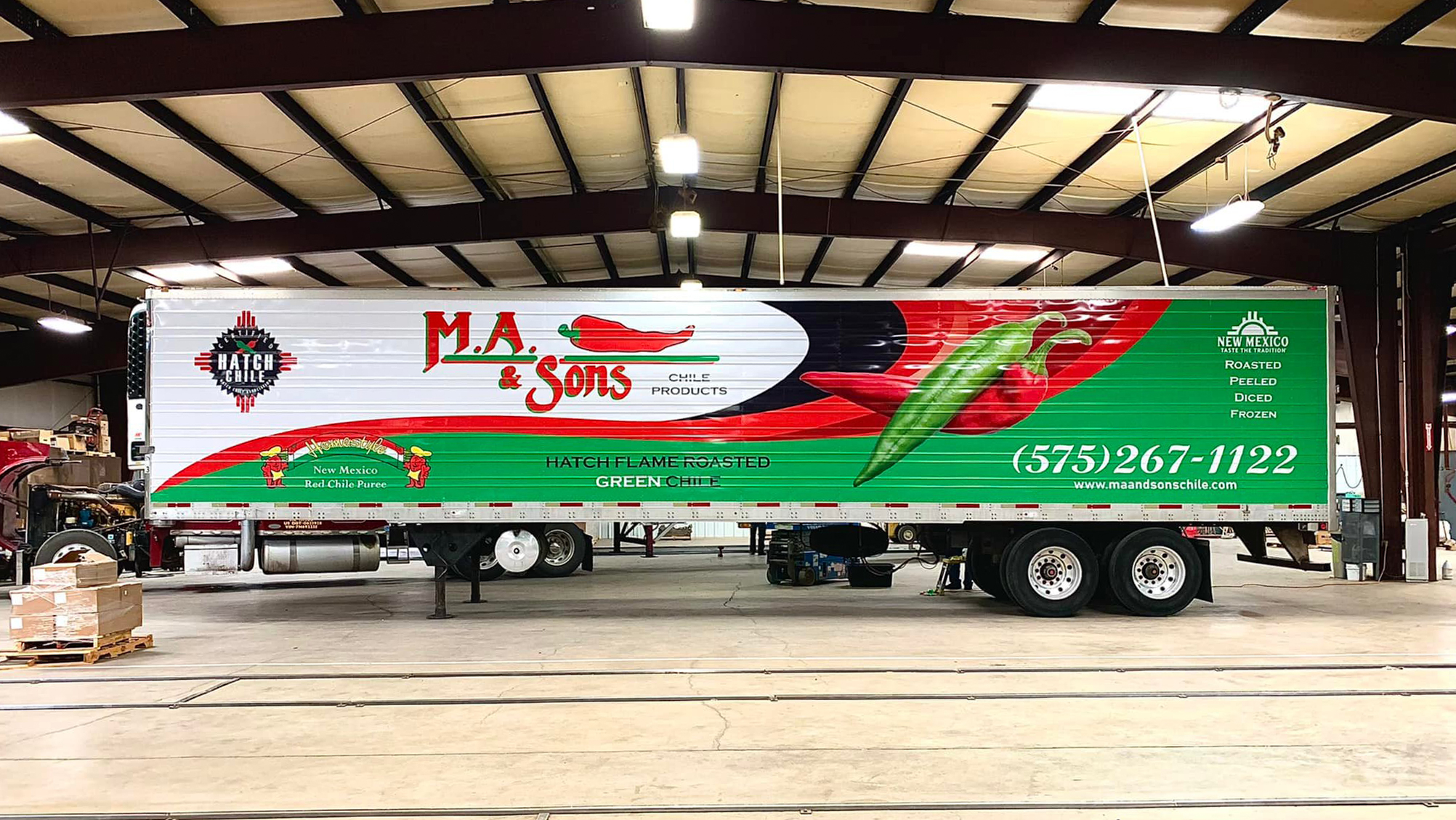 MA Sons trailer after wrap