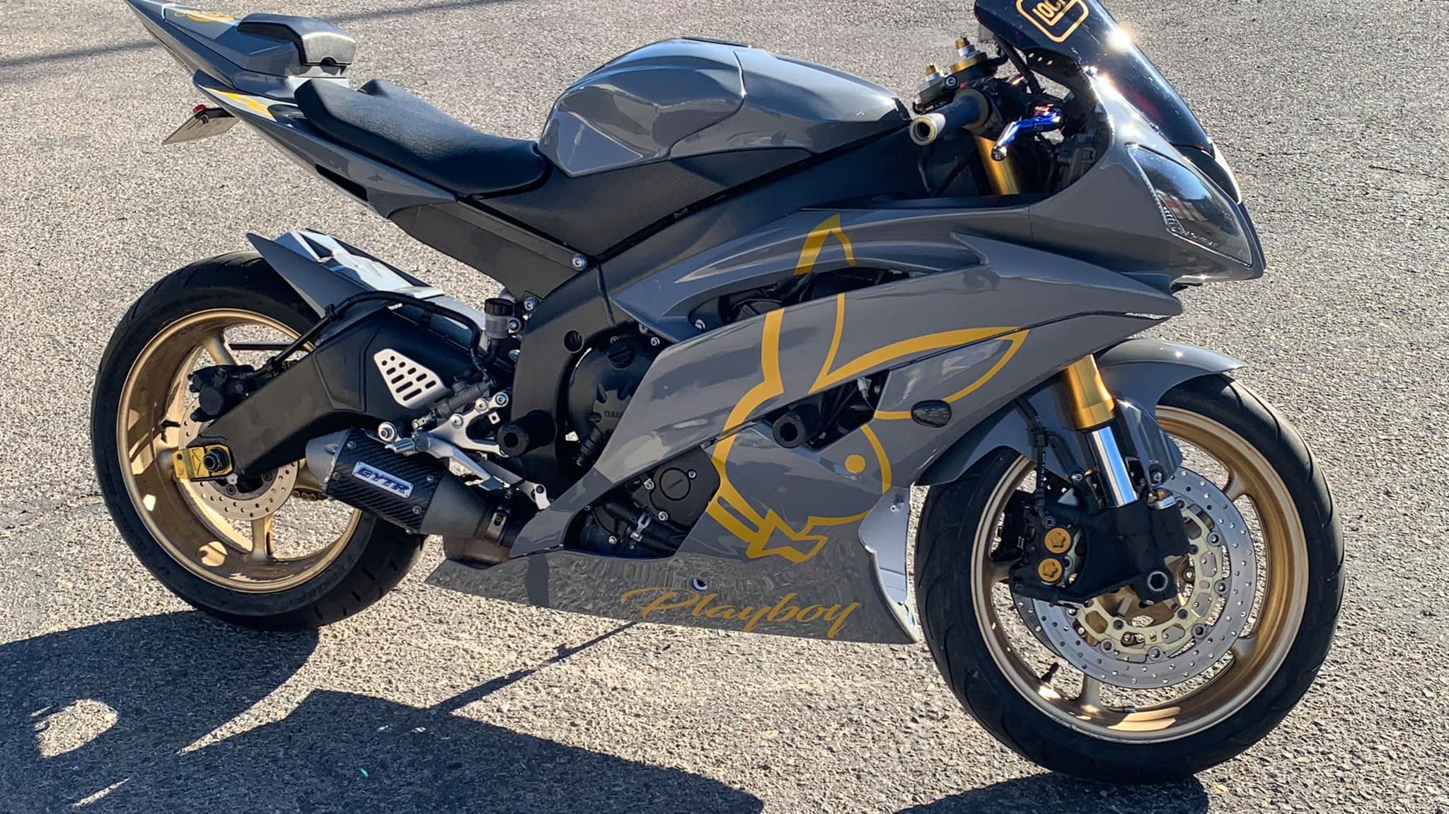 Motorcycle detail after