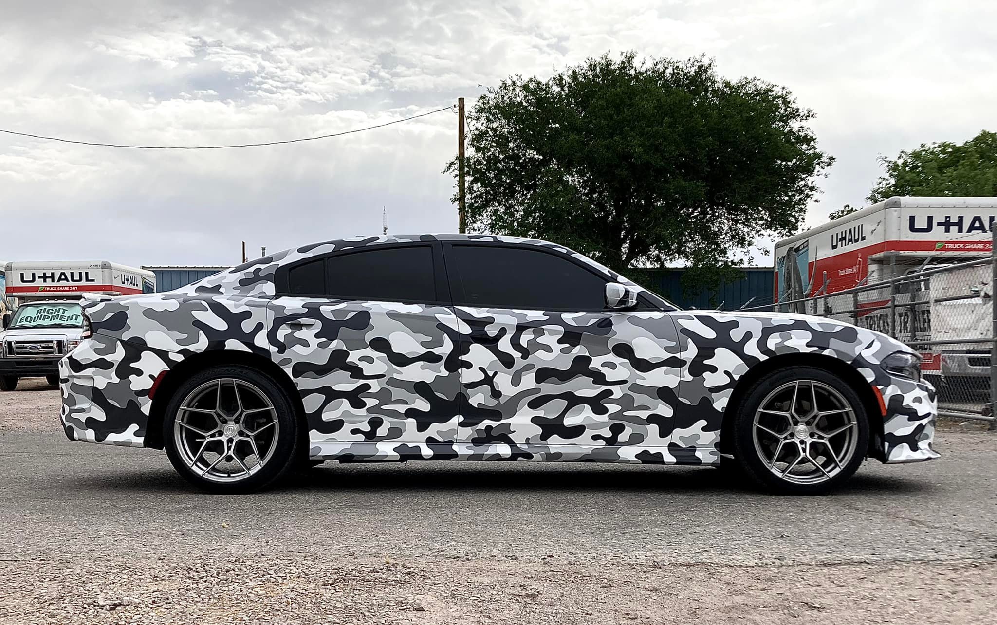 Charger camo wrap, full view