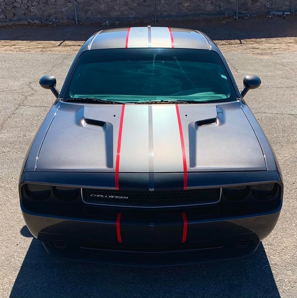 Dodge stripes view
